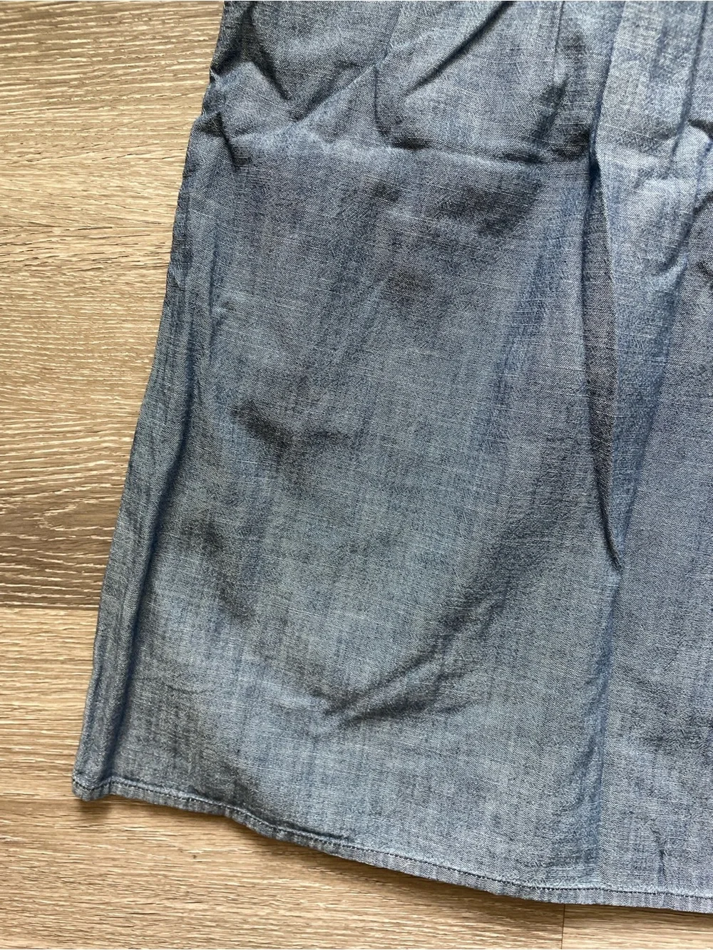 Old Navy Sleeveless Chambray Embroidered Shift Dress - Blue
